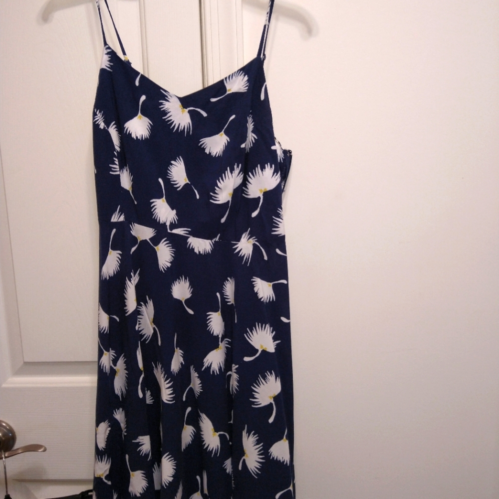 Navy blue floral dress